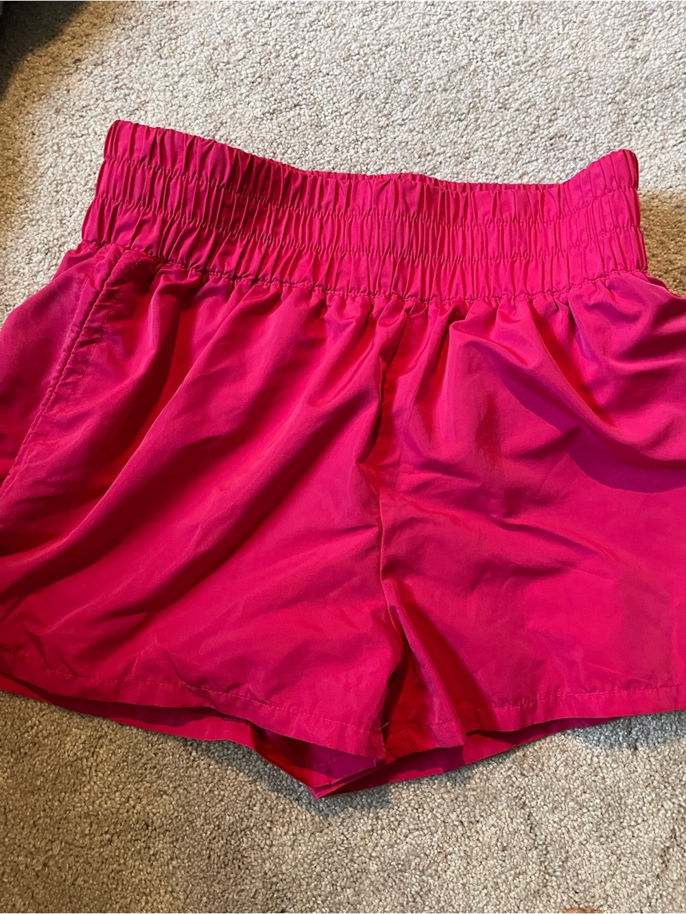Forever 21 Hot Pink Elastic-Waist Athletic Shorts